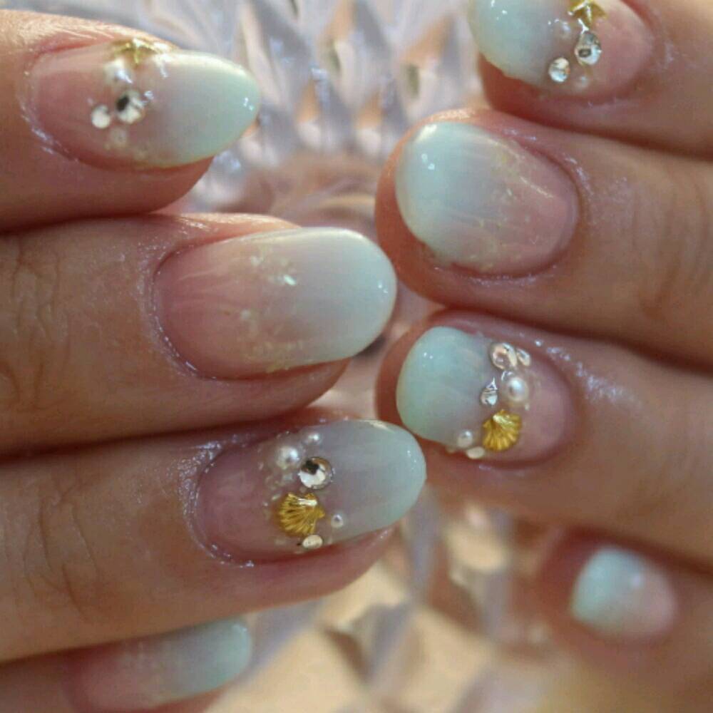 水色グラデーション♪