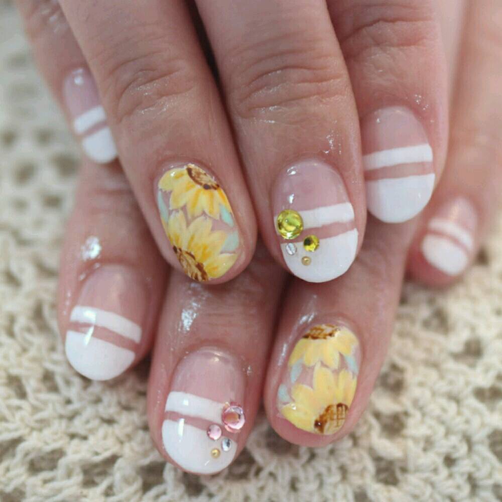 クリアボーダー×ひまわり♪