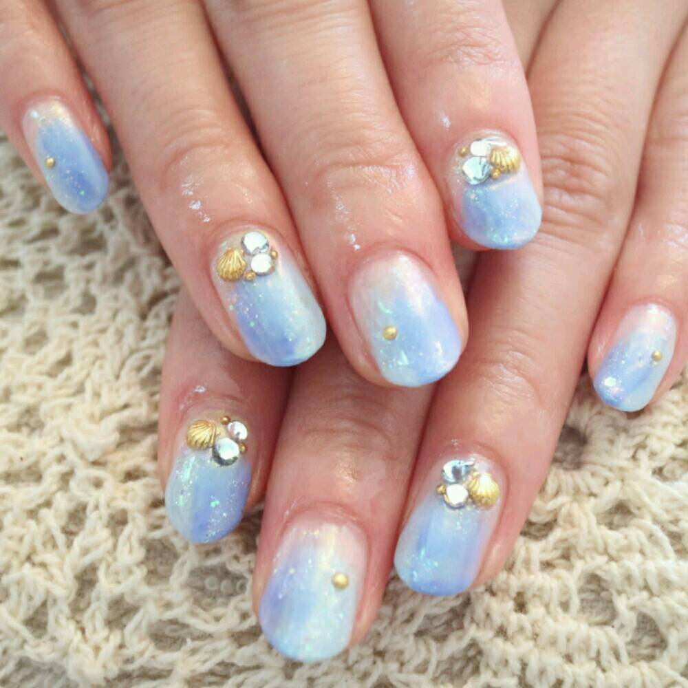 ブルー×ニュアンスオーロラ♪