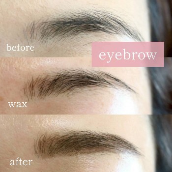 眉ワックスで眉周りがくっきり、自然な形に仕上がった40代女性の眉毛